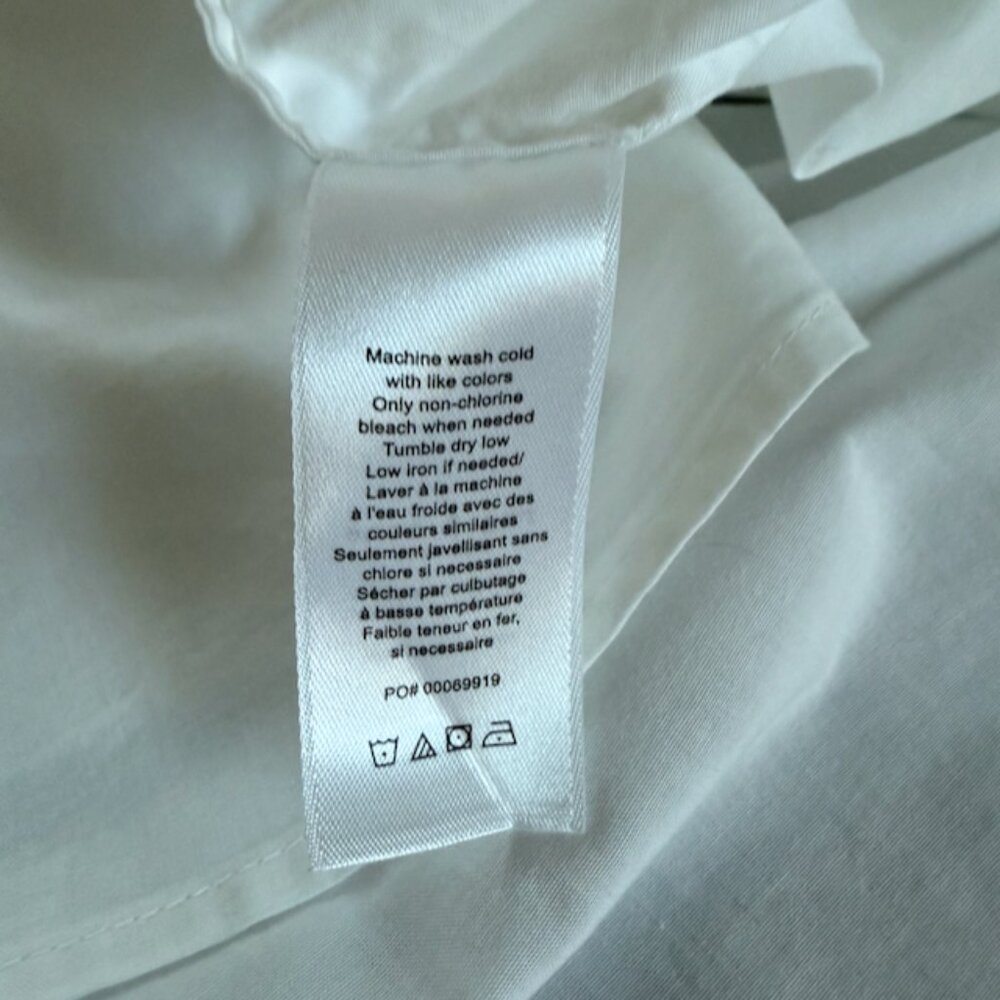 Rag & Bone White Button Down Short Sleeve Shirt - White - Large - Picture 4 of 5